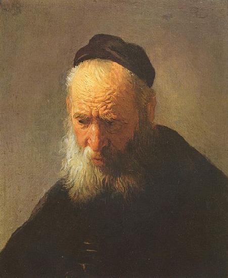 REMBRANDT Harmenszoon van Rijn Head of an old man oil painting image
